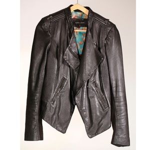 Black Rivet Real Leather Jacket